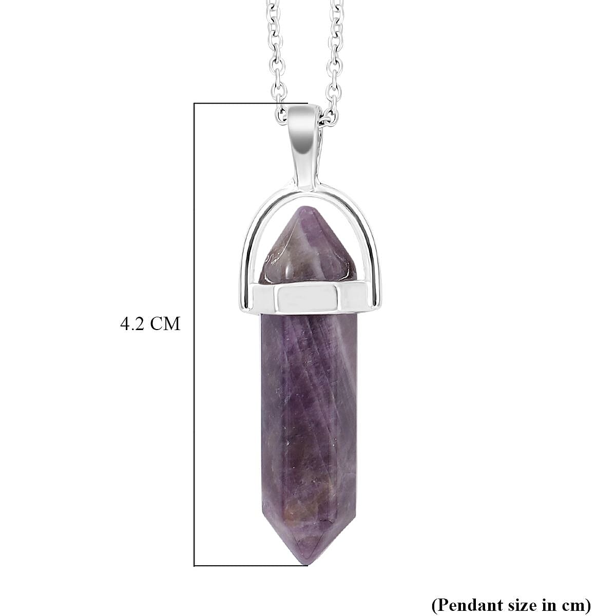One Time Mega Deal - Amethyst Pendant with Chain (Size 24) in Silver Tone 16.00 Ct.