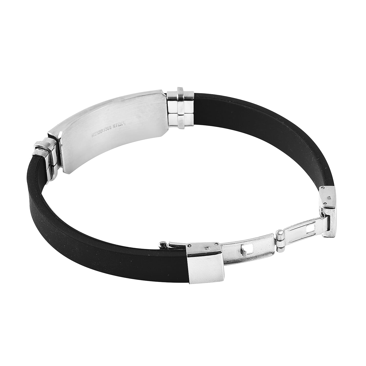 Bracelet (Size 7.5) in Stainless Steel - Greek Key