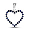 RHAPSODY 0.50 Ct AAAA Ceylon Blue Sapphire Open Heart Pendant in 950 Platinum