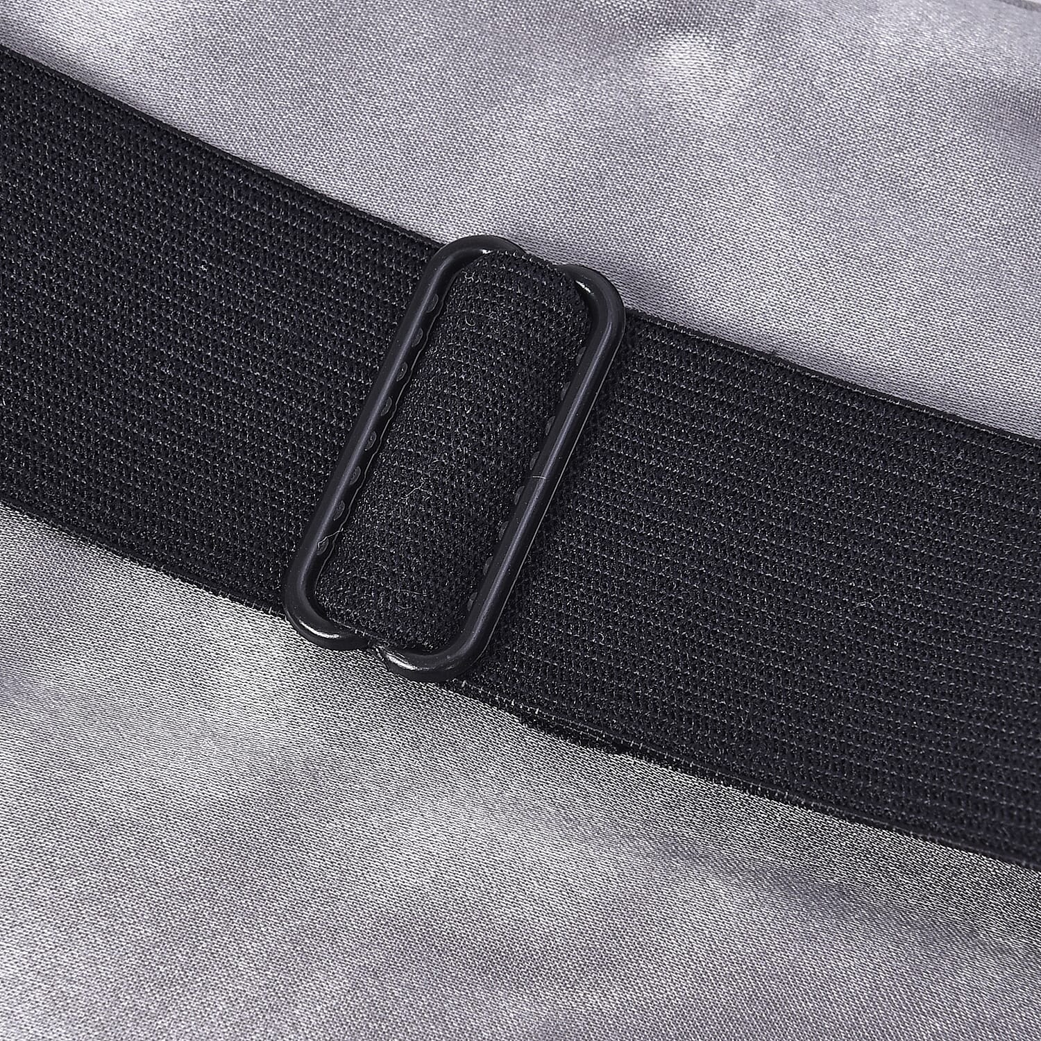 100% Mulberry Silk Hyaluronic and Argan Oil Infused Eye Mask with Adjustable Elastic Band (Size 23X10cm) - Grey