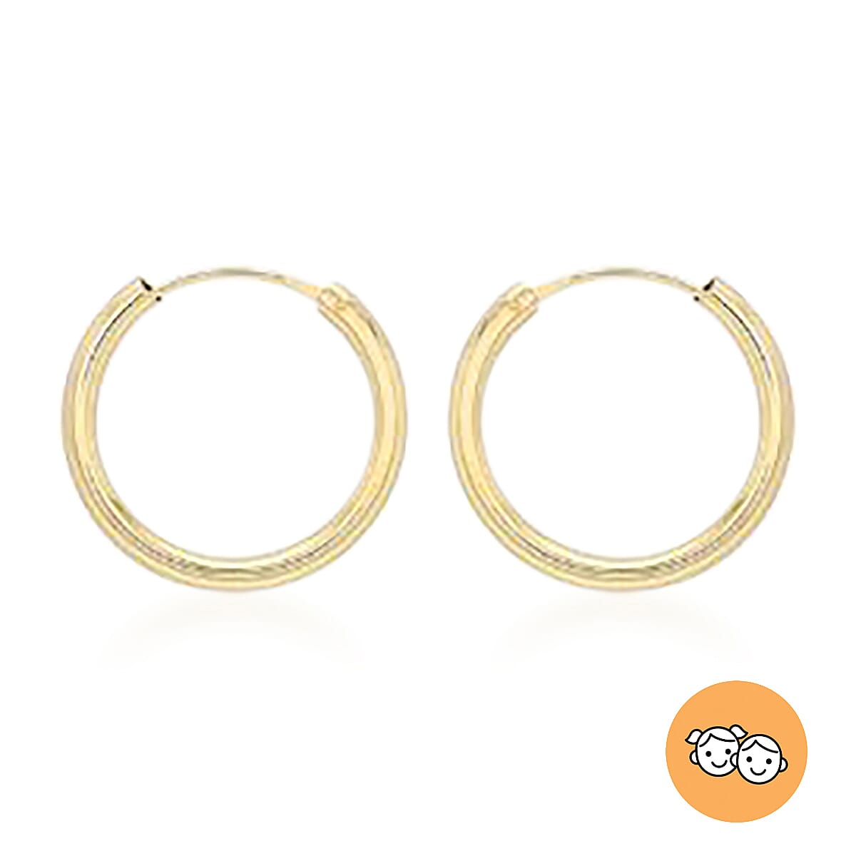 Children Hoop Earrings in 9K Yellow Gold