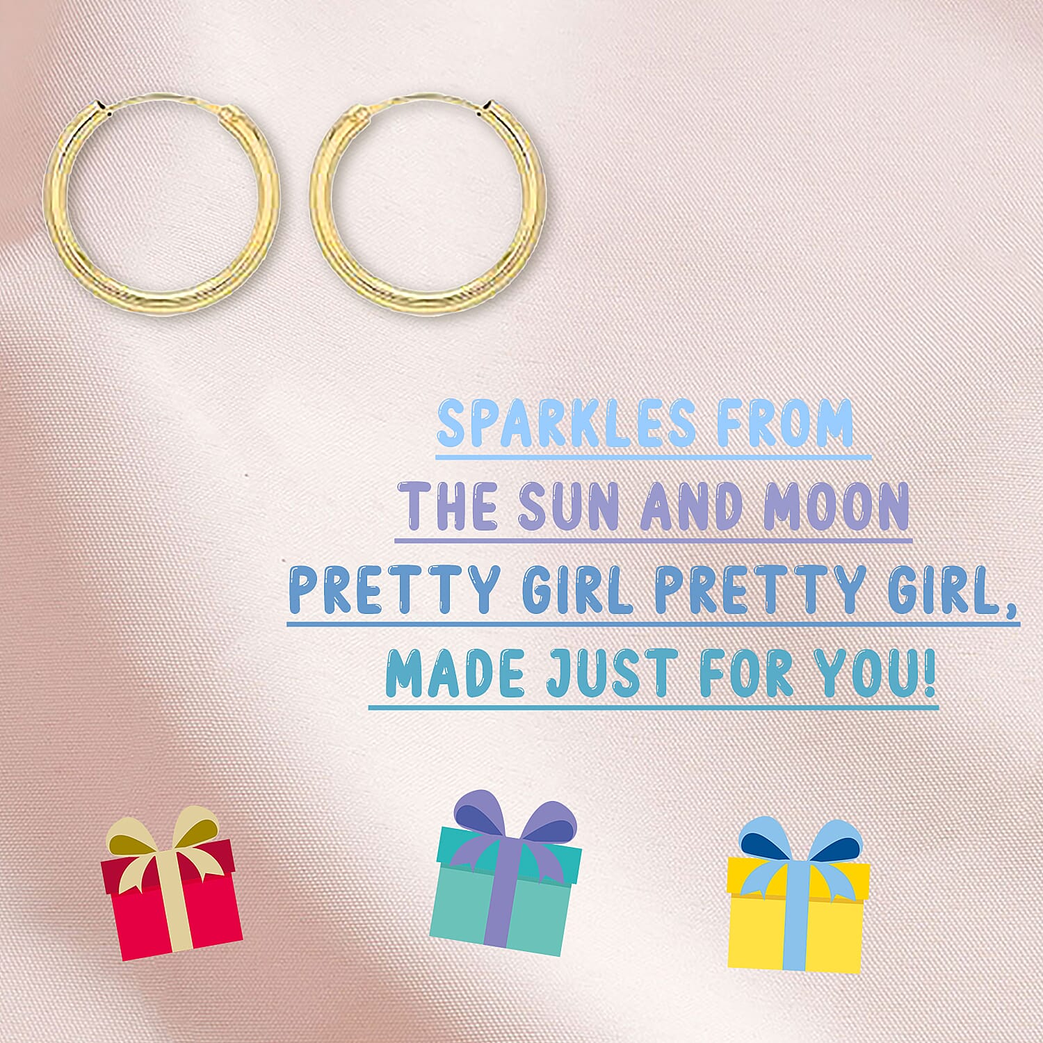 Children Hoop Earrings in 9K Yellow Gold