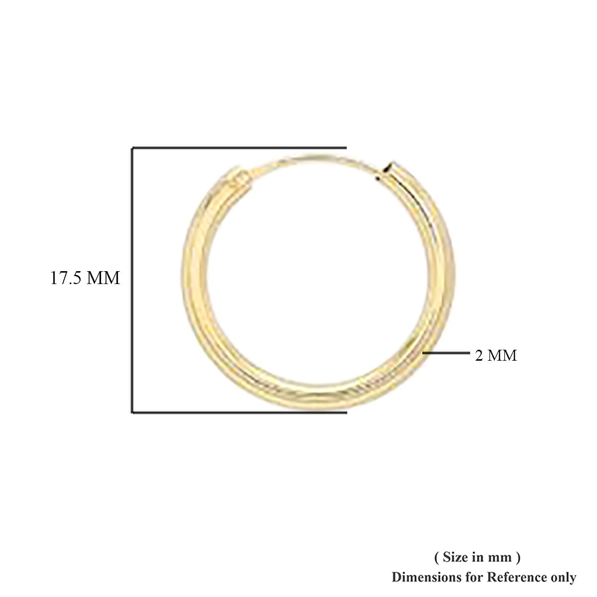 Children Hoop Earrings in 9K Yellow Gold