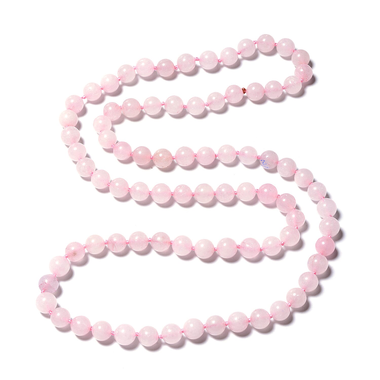 Rose Quartz Beads Necklace (Size 36) 602.00 Ct.