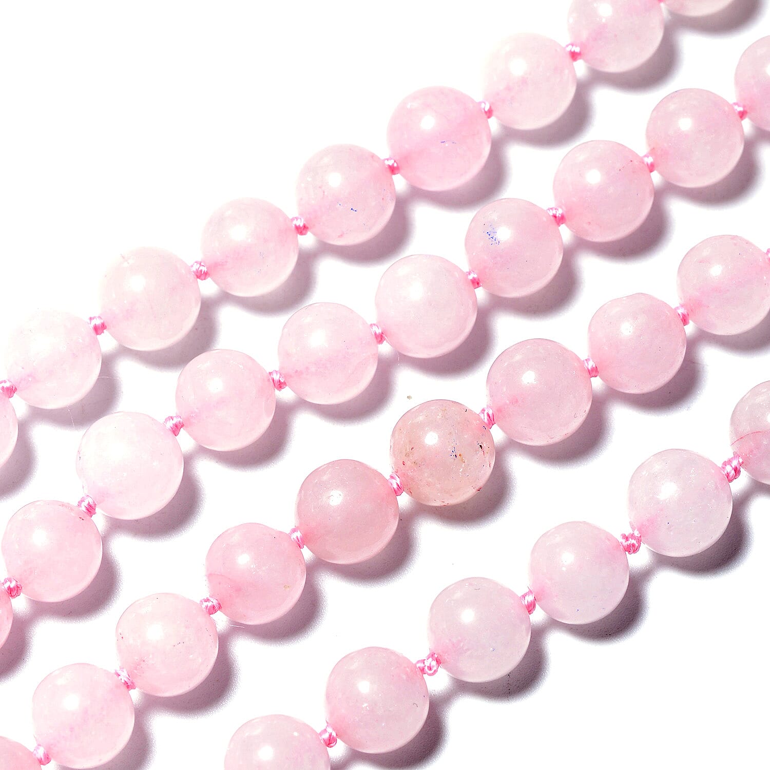 Rose Quartz Beads Necklace (Size 36) 602.00 Ct.