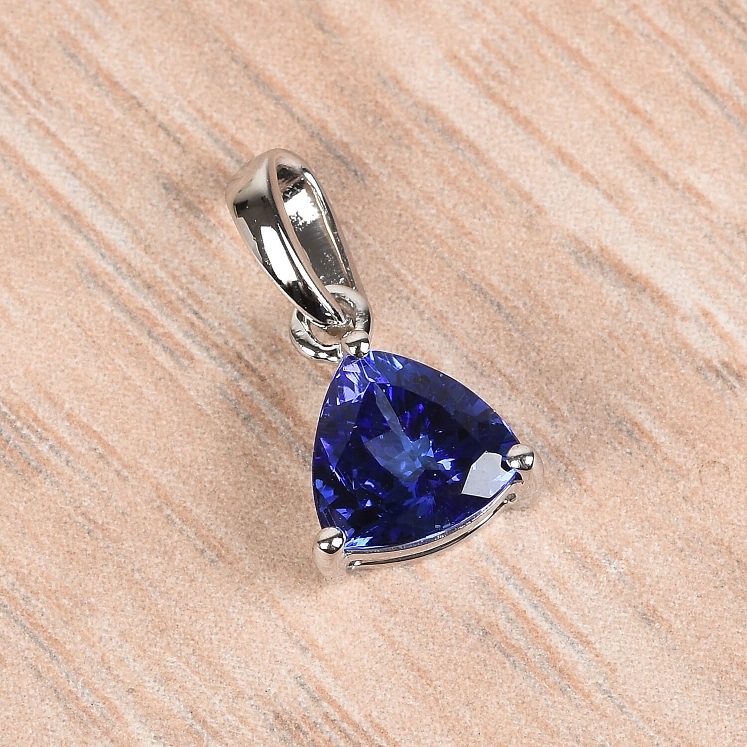 RHAPSODY 950 Platinum AAAA Tanzanite Solitaire Pendant 1.00 Ct.