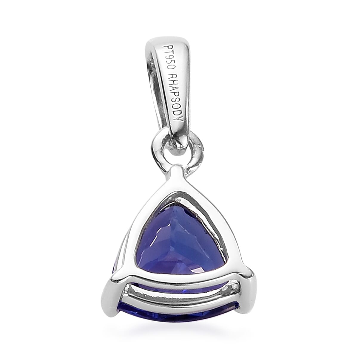 RHAPSODY 950 Platinum AAAA Tanzanite Solitaire Pendant 1.00 Ct.