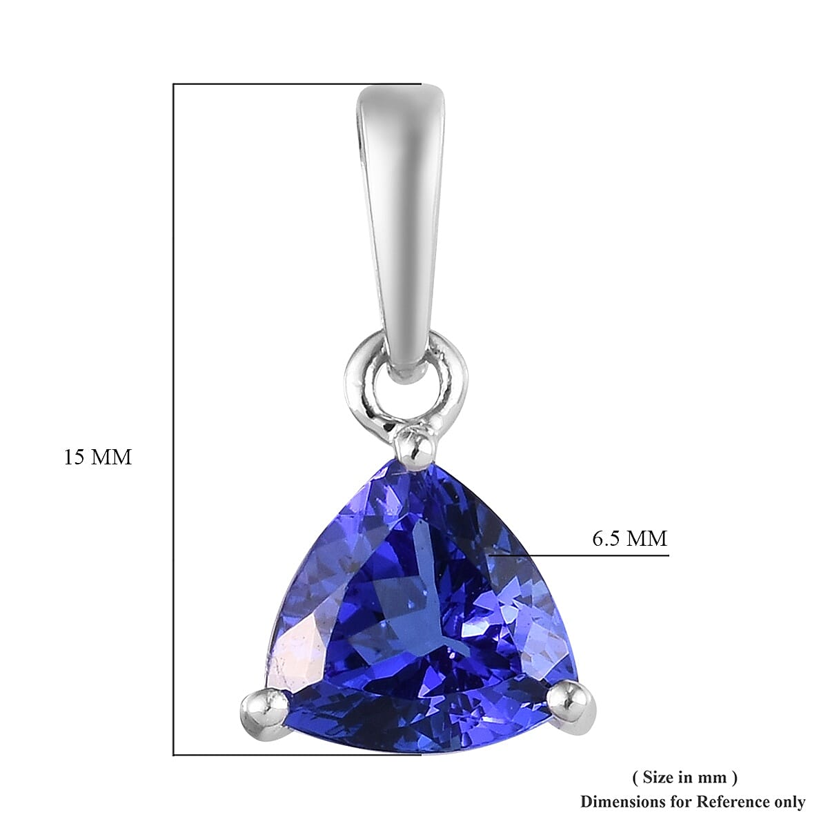 RHAPSODY 950 Platinum AAAA Tanzanite Solitaire Pendant 1.00 Ct.