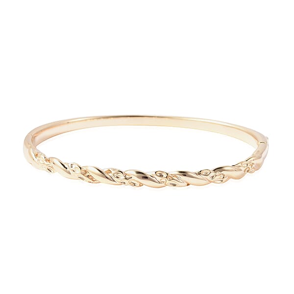 Monster Deal RACHEL GALLEY Twisted Lattice Bangle in Gold Plated ...