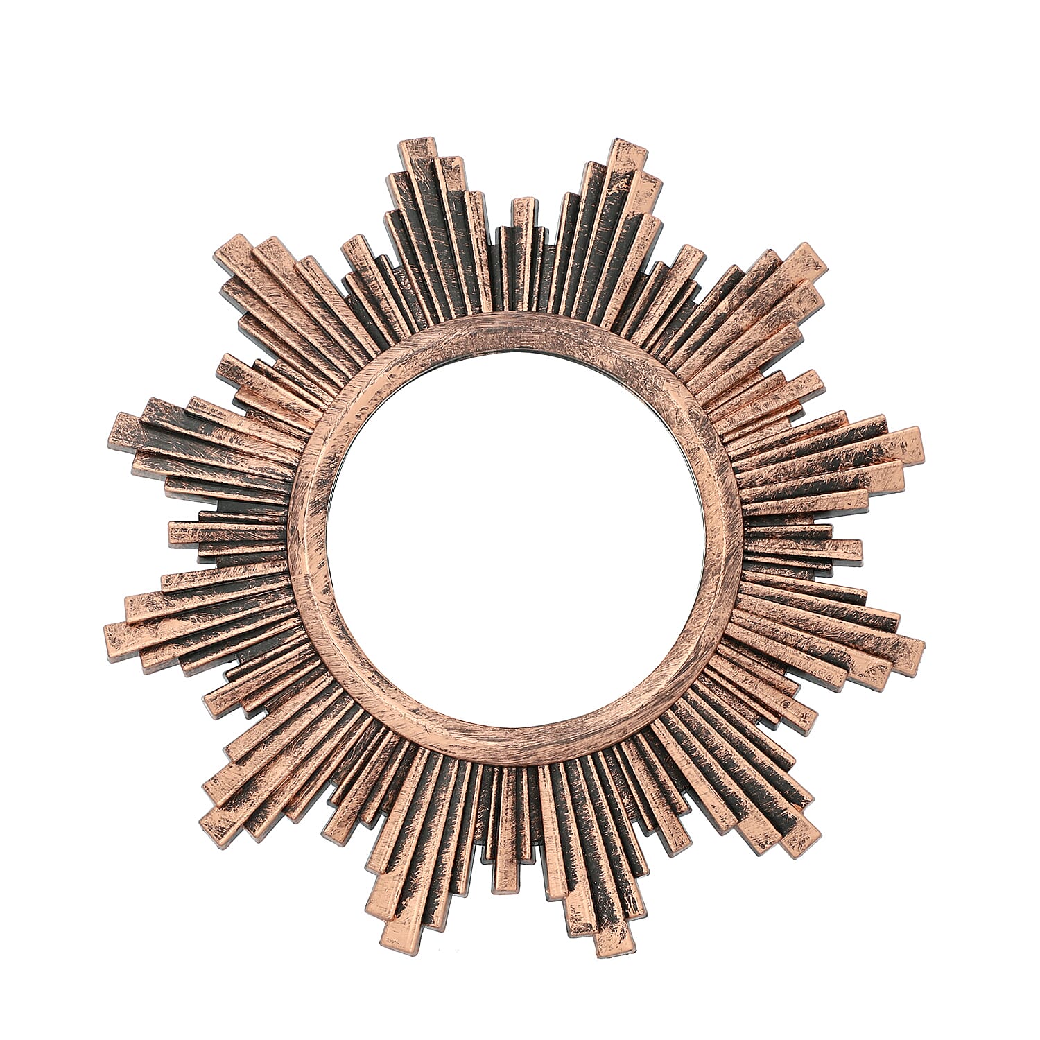 3 Piece Set - Golden Sun Wall Clock with Mirrors (Size 26x26cm/Pcs)