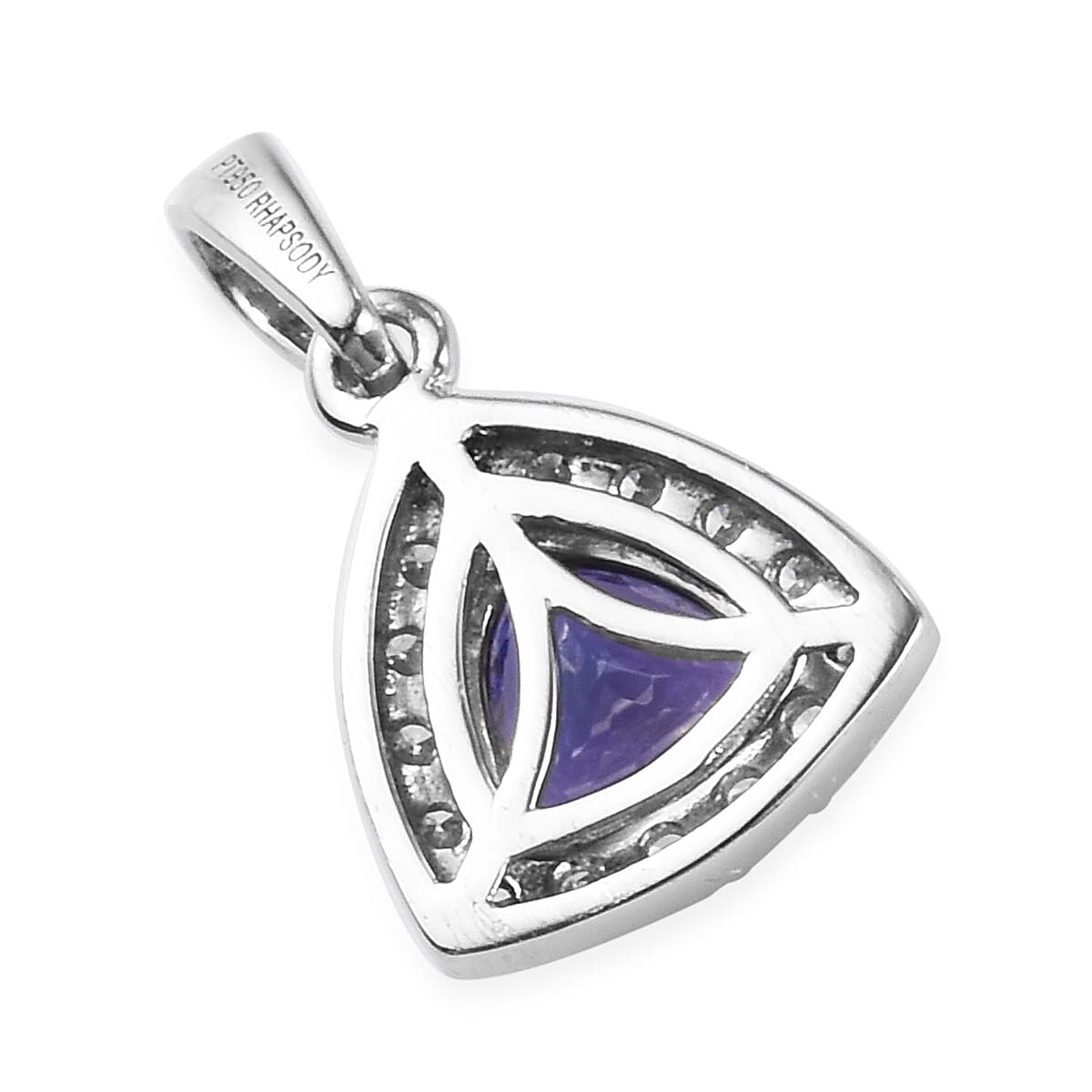 RHAPSODY 950 Platinum Tanzanite and Diamond Pendant 1.00 Ct.