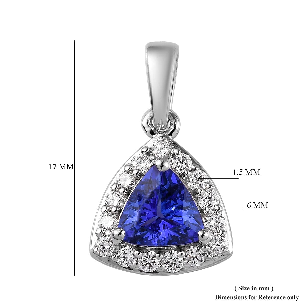 RHAPSODY 950 Platinum Tanzanite and Diamond Pendant 1.00 Ct.