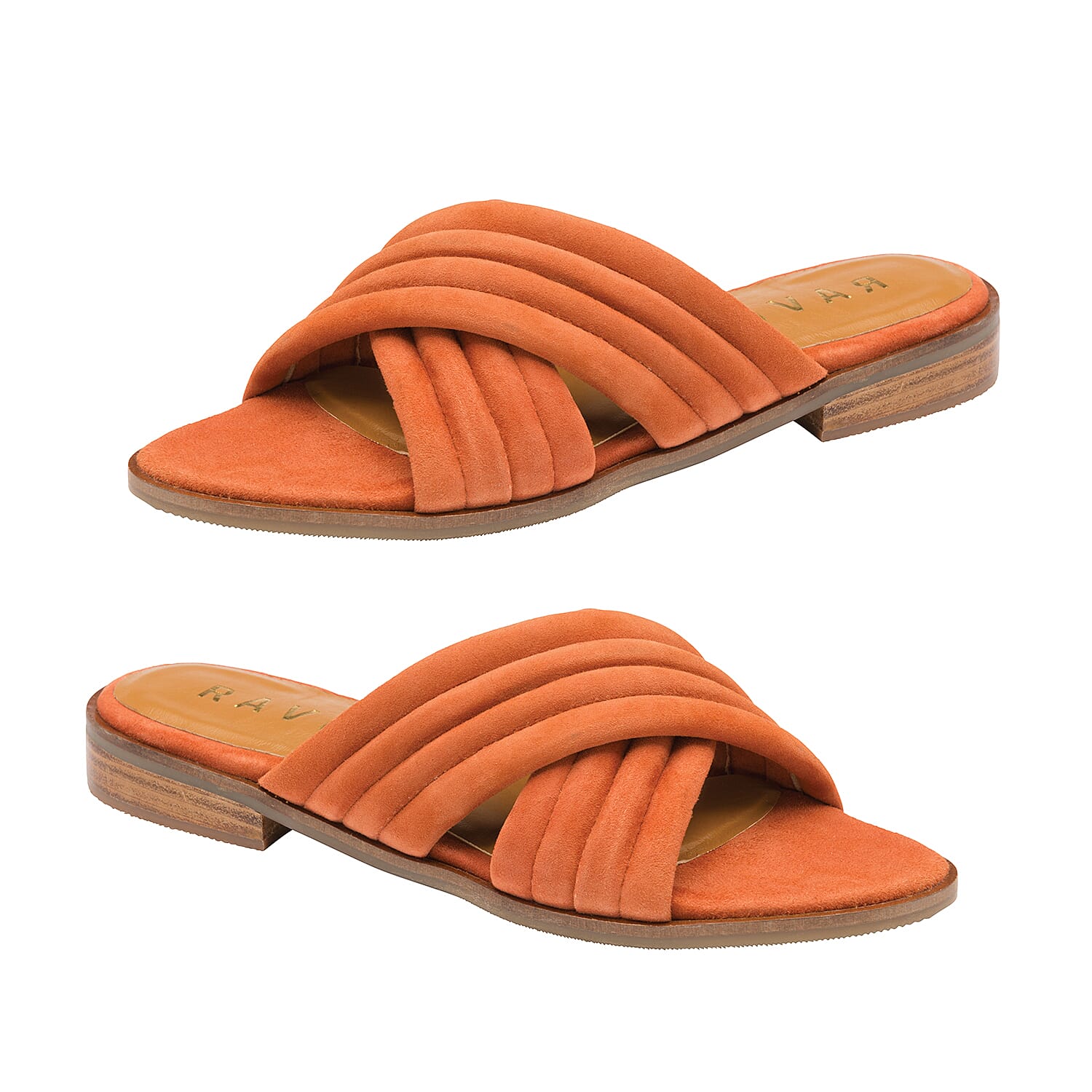 Ravel Sarina Suede Mule Sandals - Rust