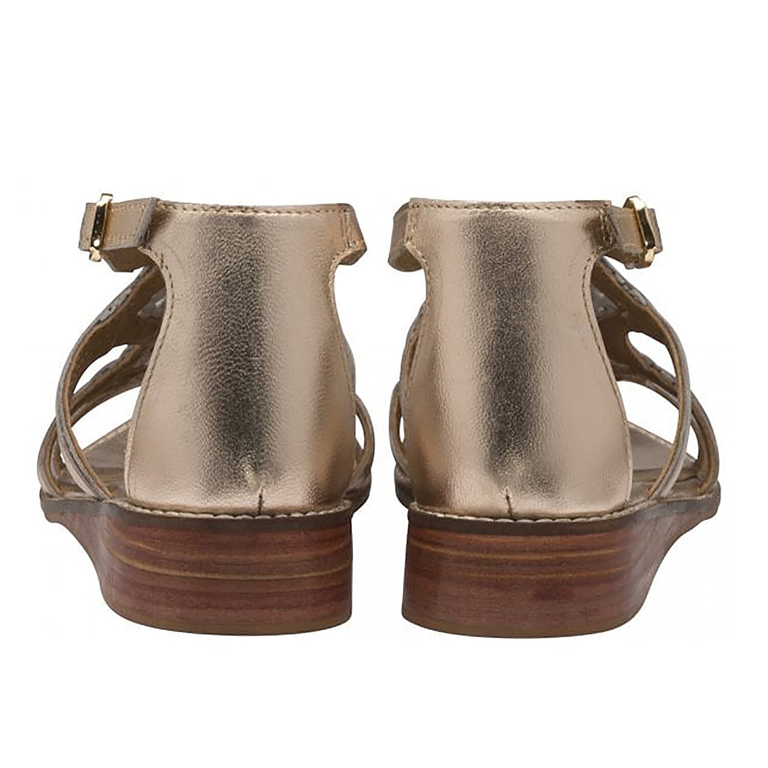 Ravel Cardwell Leather Wedge Sandals (Size 7) - Rose Gold