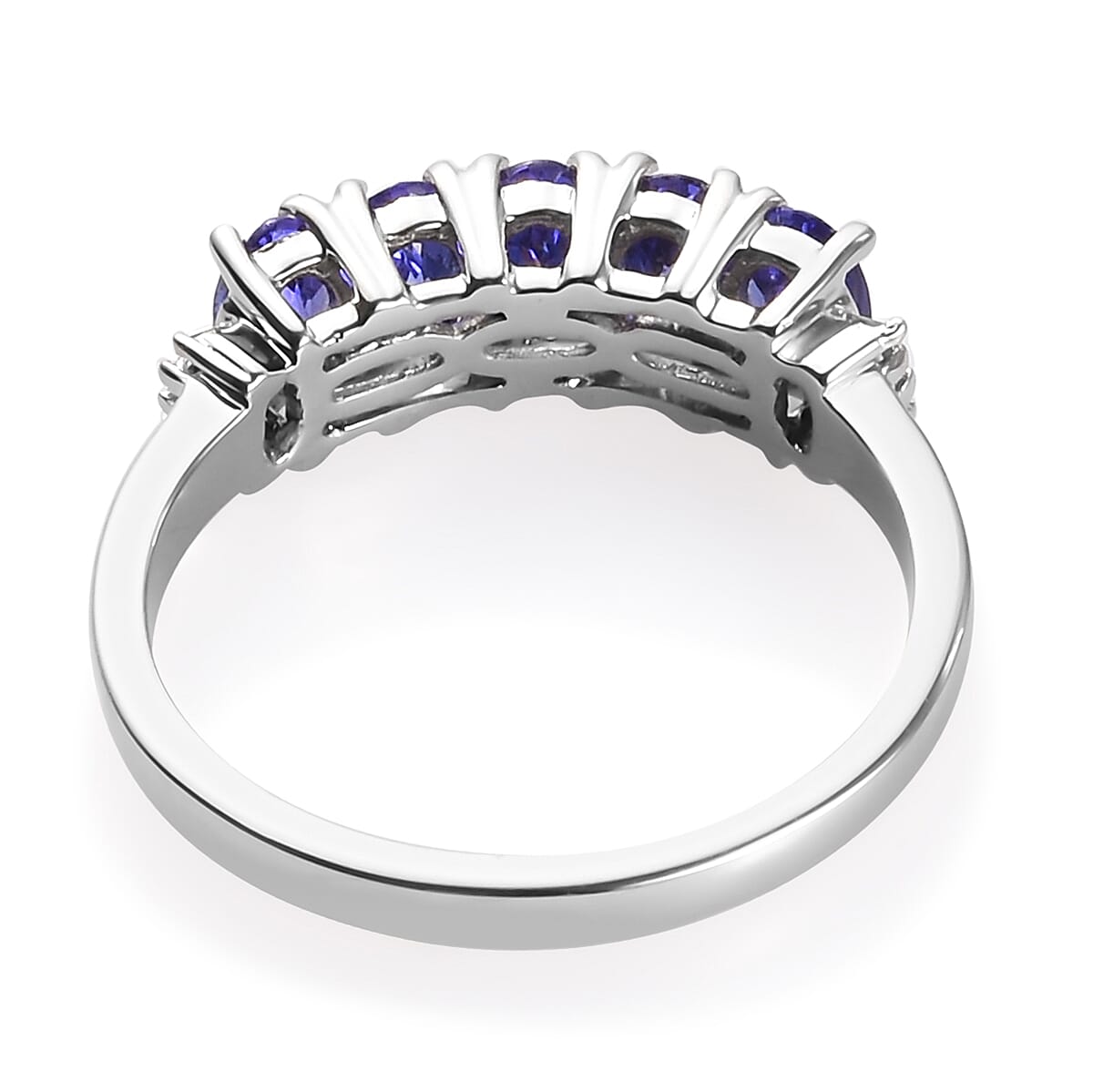 RHAPSODY 950 Platinum AAAA Tanzanite and Diamond Ring 1.05 Ct, Platinum wt. 4.35 Gms
