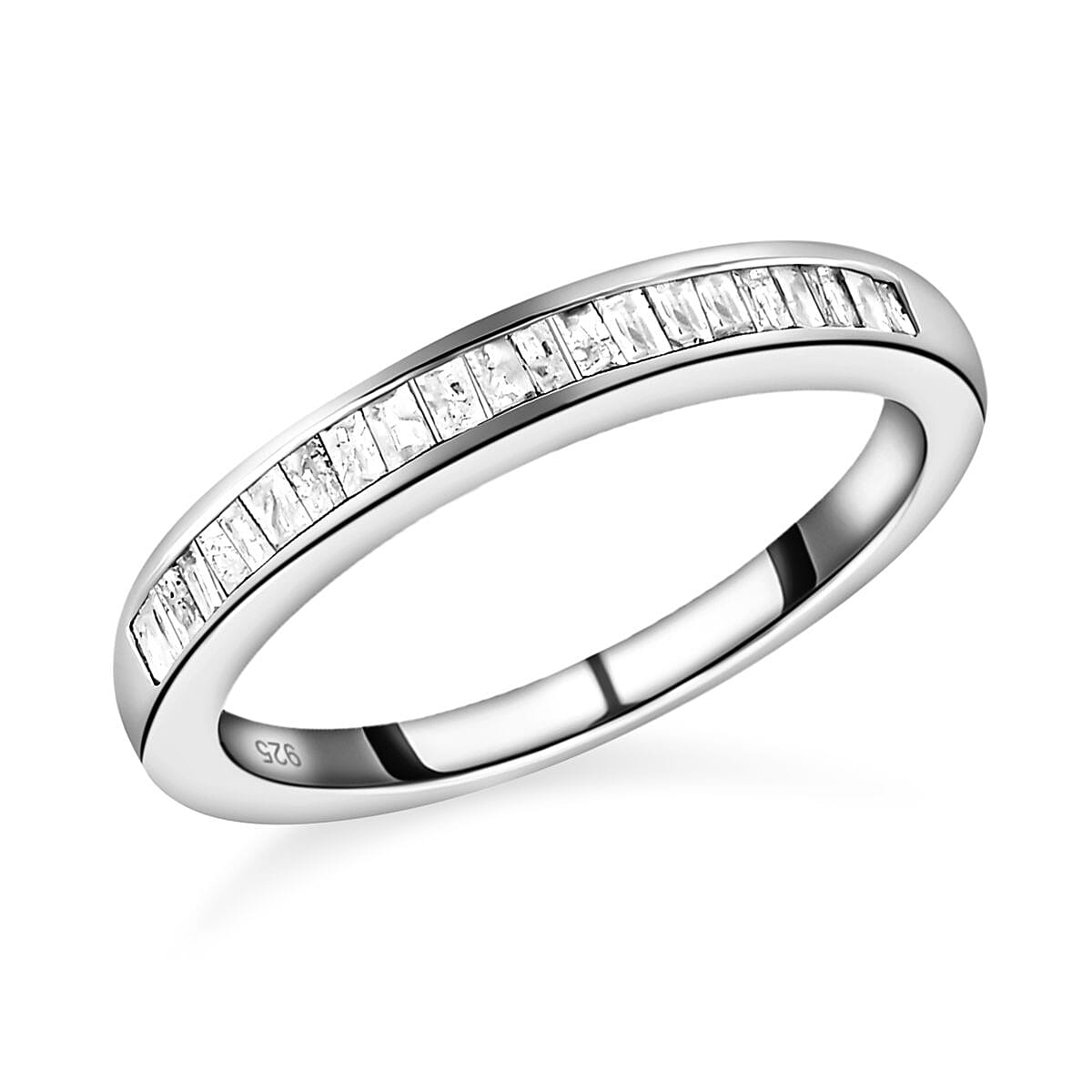 D'Joy - Natural Diamond Band Ring in Sterling Silver 0.25 Ct.