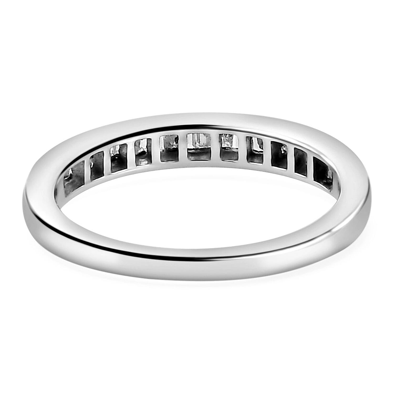 D'Joy - Natural Diamond Band Ring in Sterling Silver 0.25 Ct.