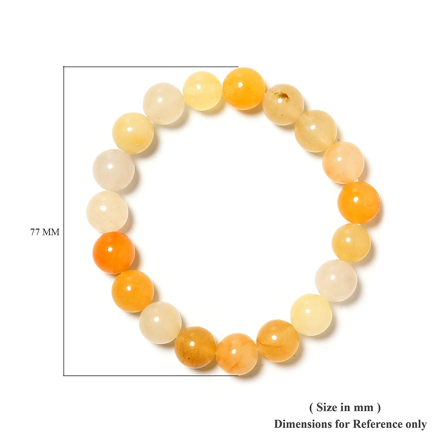 Yellow Quartzite Beads Stretchable Bracelet (Size 6.5) 152.50 Ct.