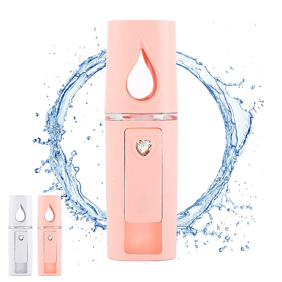 New Arrival- Portable Facial Spray Humidifier with USB Charger - Pink