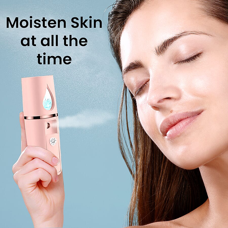 New Arrival- Portable Facial Spray Humidifier with USB Charger - Pink