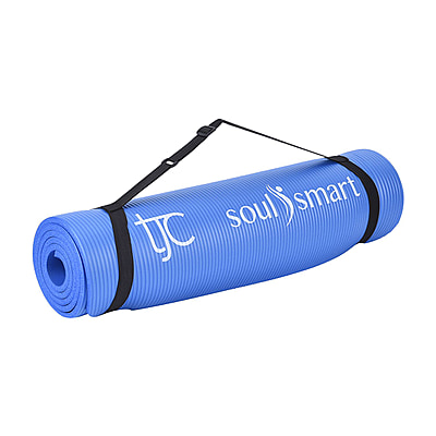 NBR Yoga Mat with Strap - Blue - 1600517108 - TJC