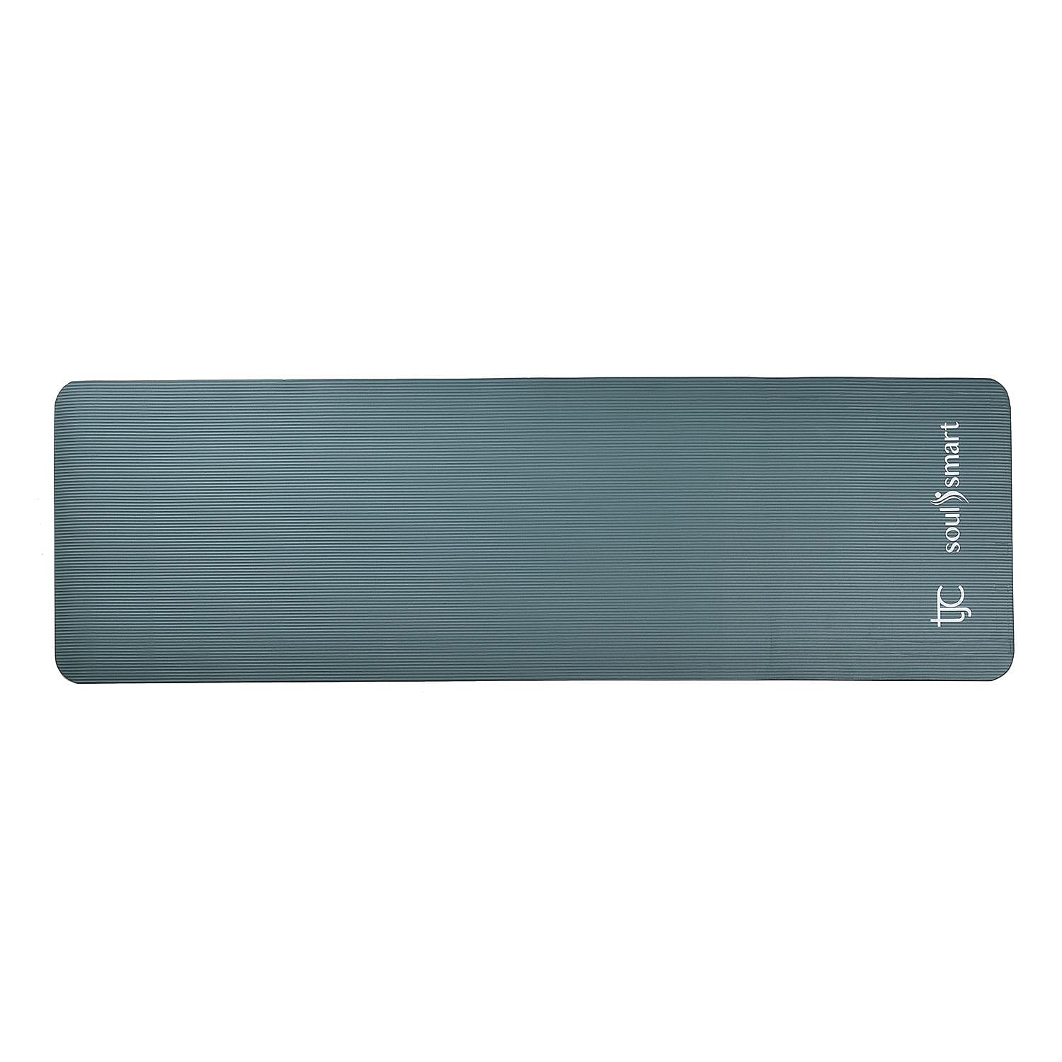 NBR Yoga Mat with Strap (188x61 cm) - Atrovirens