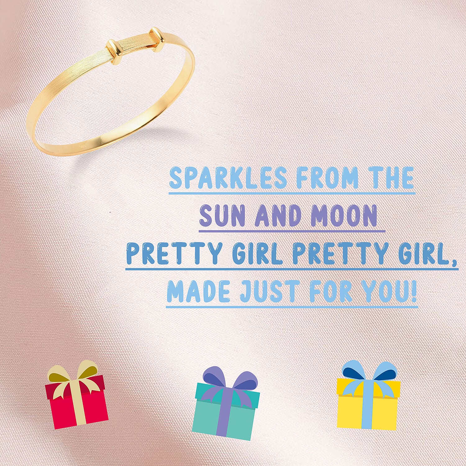 Yellow Gold Overlay Sterling Silver Adjustable Shiny Bangle (Size 5), Silver wt 11.60 Gms