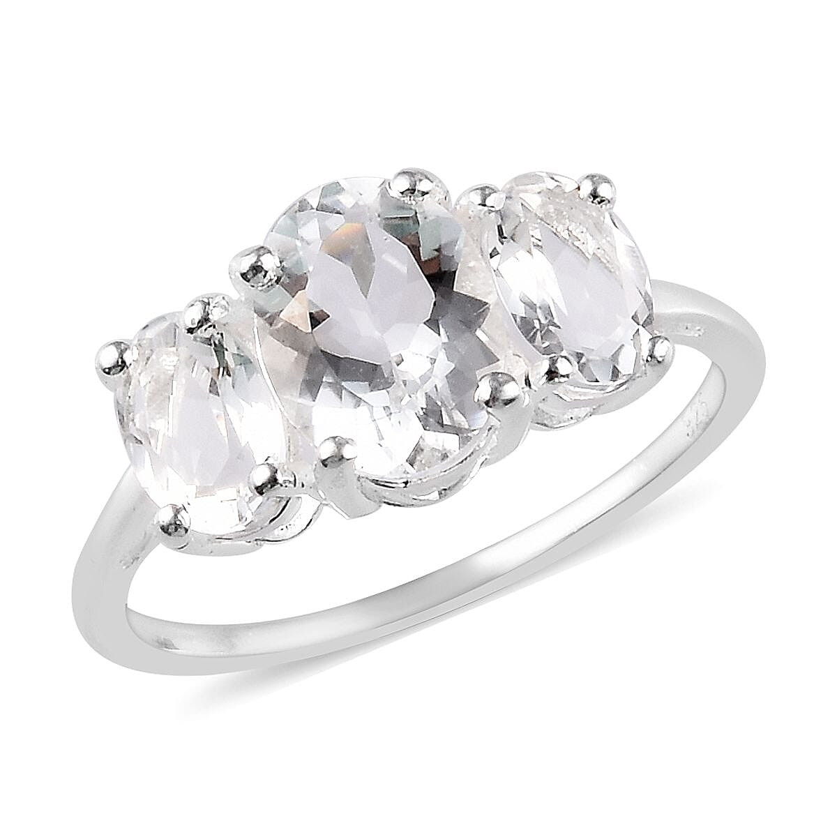 Petalite Trilogy Ring in Sterling Silver 1.75 Ct.