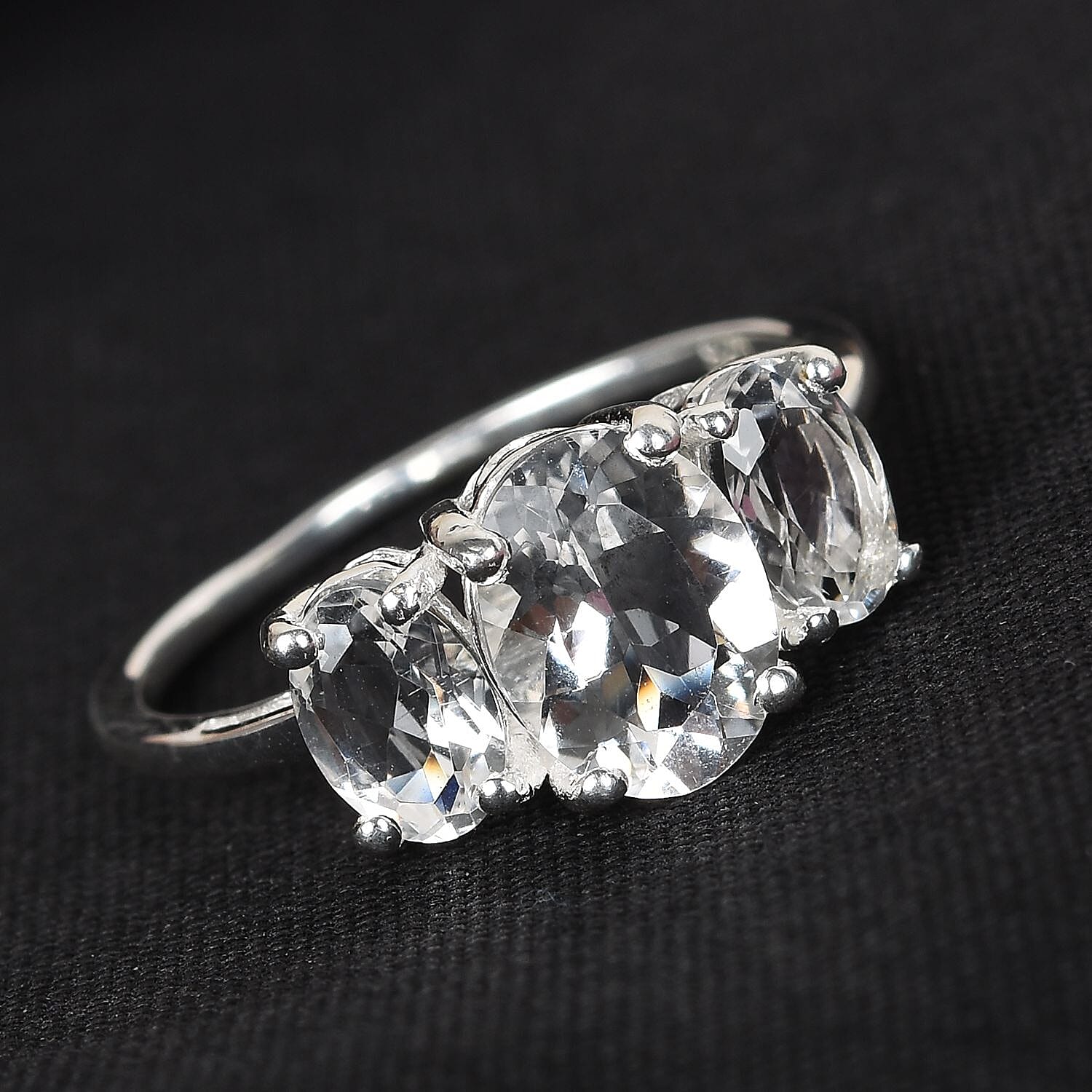 Petalite Trilogy Ring in Sterling Silver 1.75 Ct.