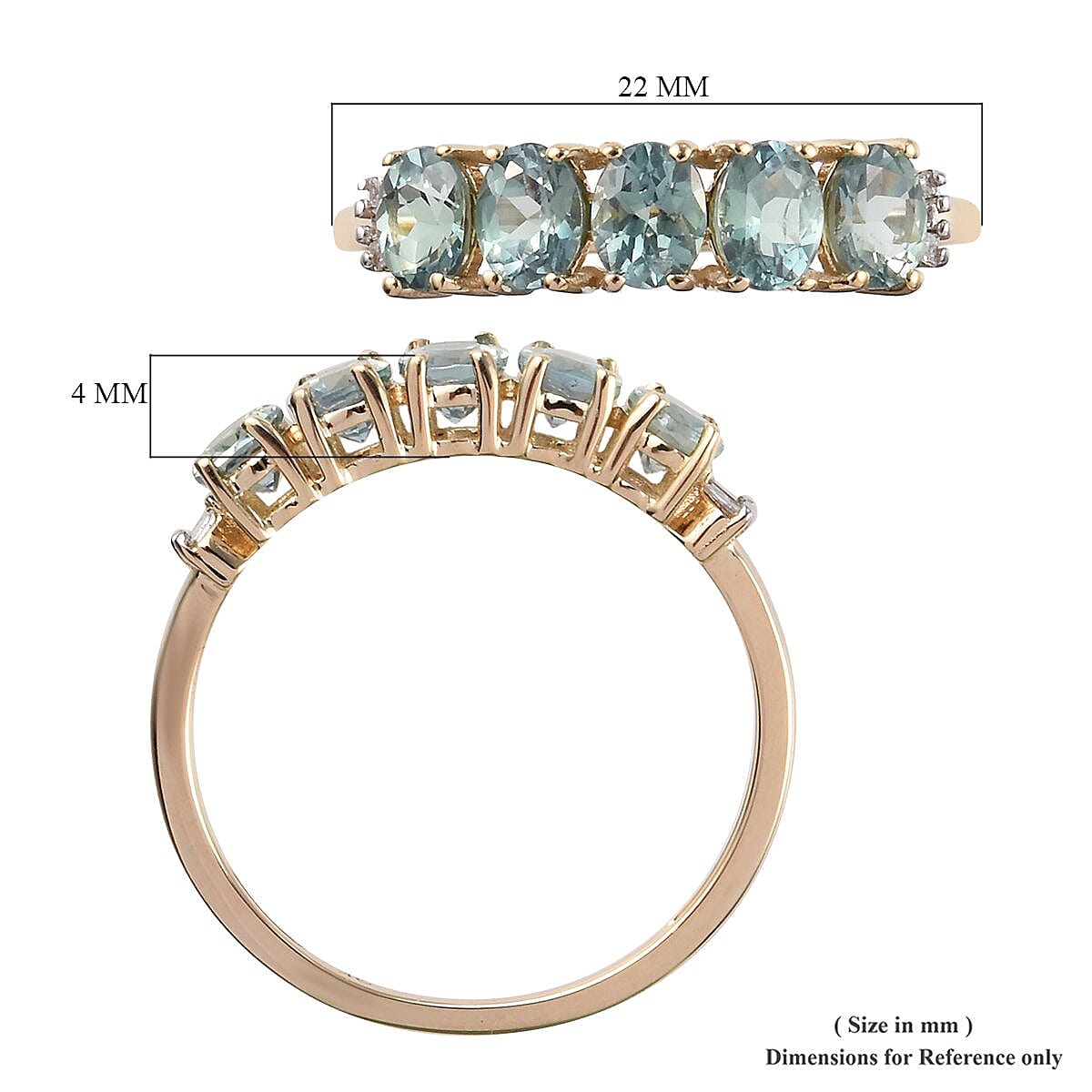 9K Yellow Gold  Narsipatnam Alexandrite and Natural Diamond (I3-G-H) Ring 1.25 Ct.