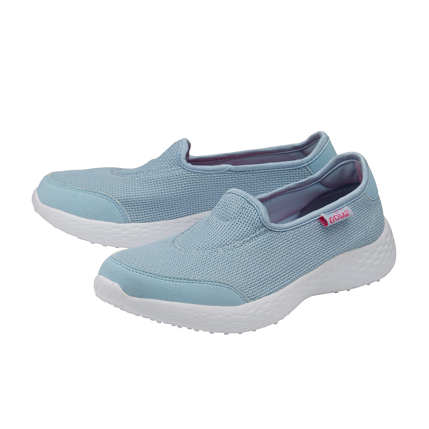 Gola San Luis Slip on Trainer (Size 3) - Powder Blue/Pink