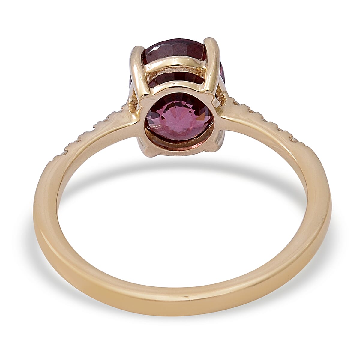 9K Yellow Gold Rare Tanzanian Rose Zircon and Natural Cambodian Zircon Ring 3.50 Ct.