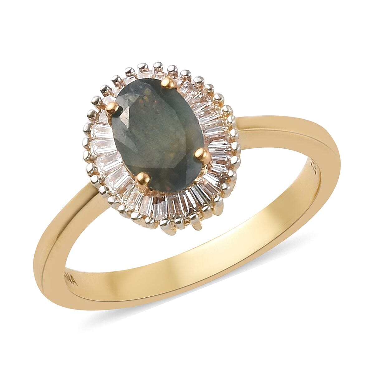 ILIANA 18K Yellow Gold AAA Alexandrite and Diamond (SI-G-H) Ring 1.10 Ct.