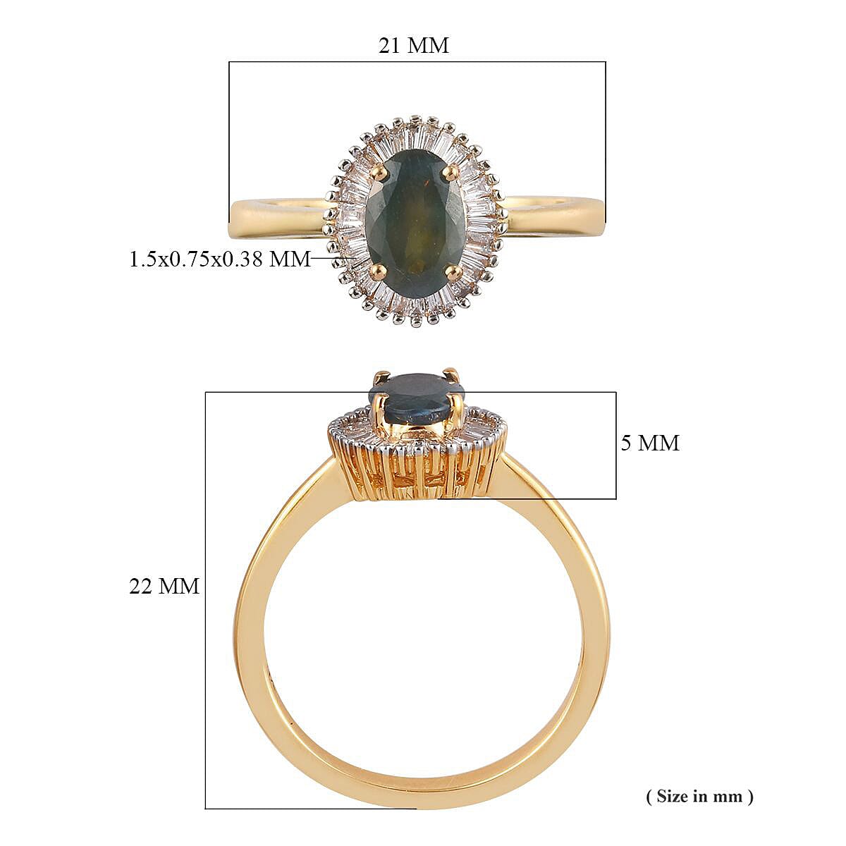 ILIANA 18K Yellow Gold AAA Alexandrite and Diamond (SI-G-H) Ring 1.10 Ct.
