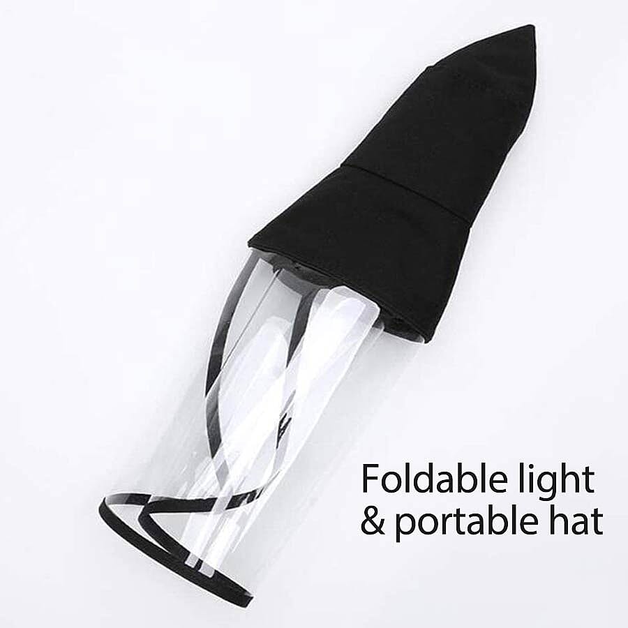 Bucket Protection Hat with Detachable Safety Protective Face Eye Shield Screen (Perimeter: 57Cm) - Yellow and Black