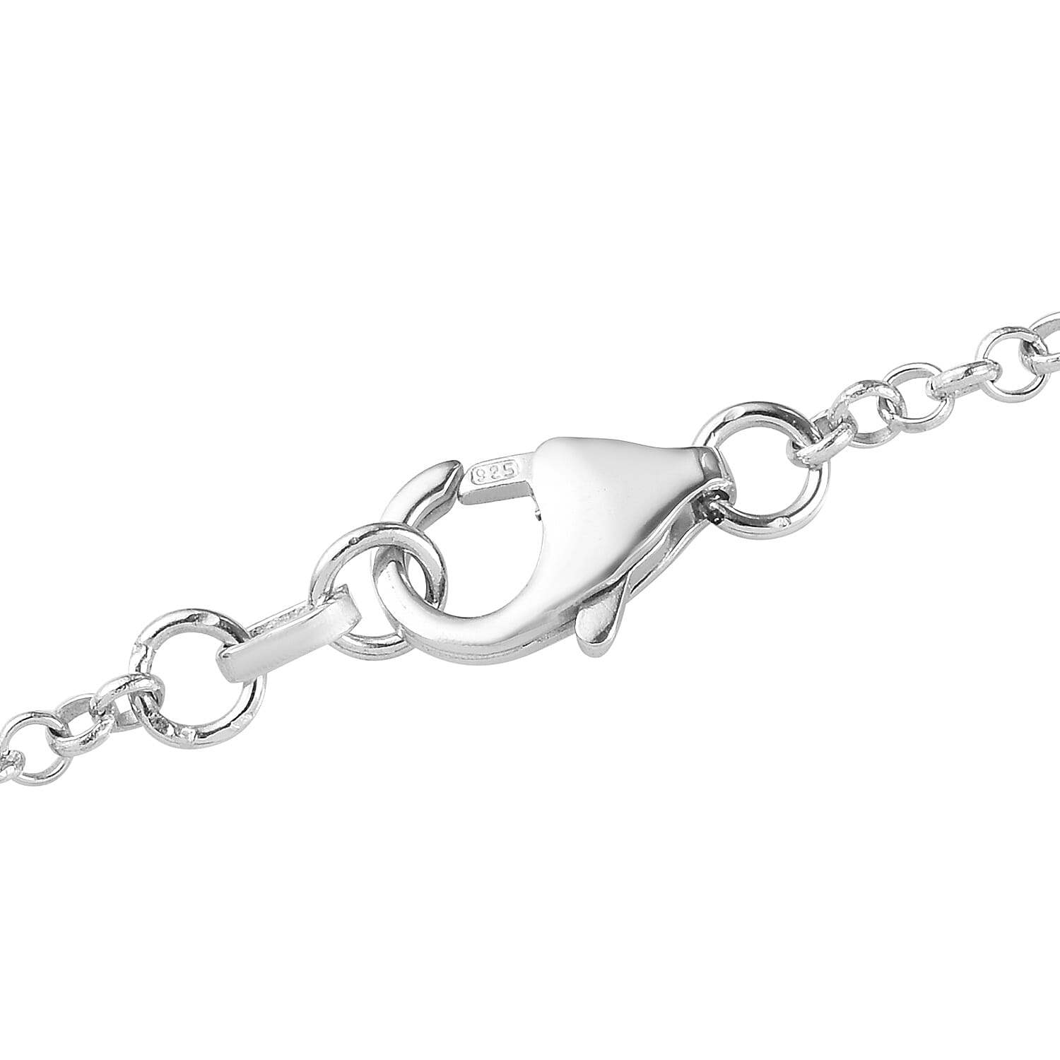Platinum Overlay Sterling Silver I Love you to the Moon and Back Quote Bracelet, Sliver wt. 8.04 Gms