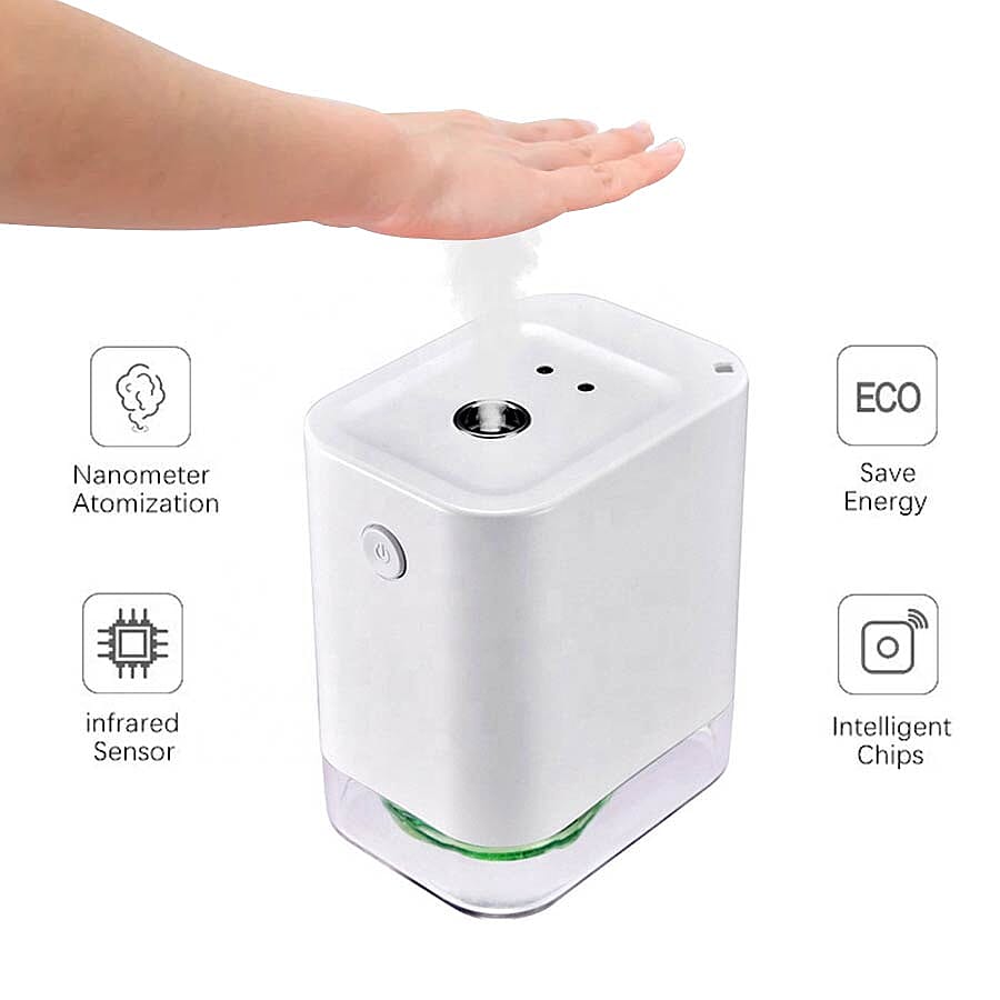 Portable Automatic Alcohol Disinfection Sprayer with 1800mAh Rechargeable Battery (Size 9.1x7.7x5.73 Cm) - White