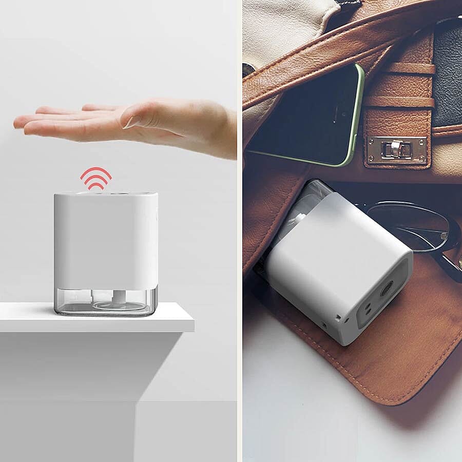 Portable Automatic Alcohol Disinfection Sprayer with 1800mAh Rechargeable Battery (Size 9.1x7.7x5.73 Cm) - White