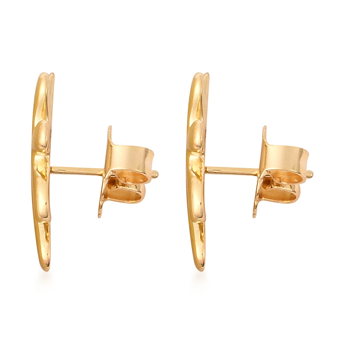 LucyQ - Splash Stud Earrings (with Push Back) in Yellow Gold Overlay Sterling Silver