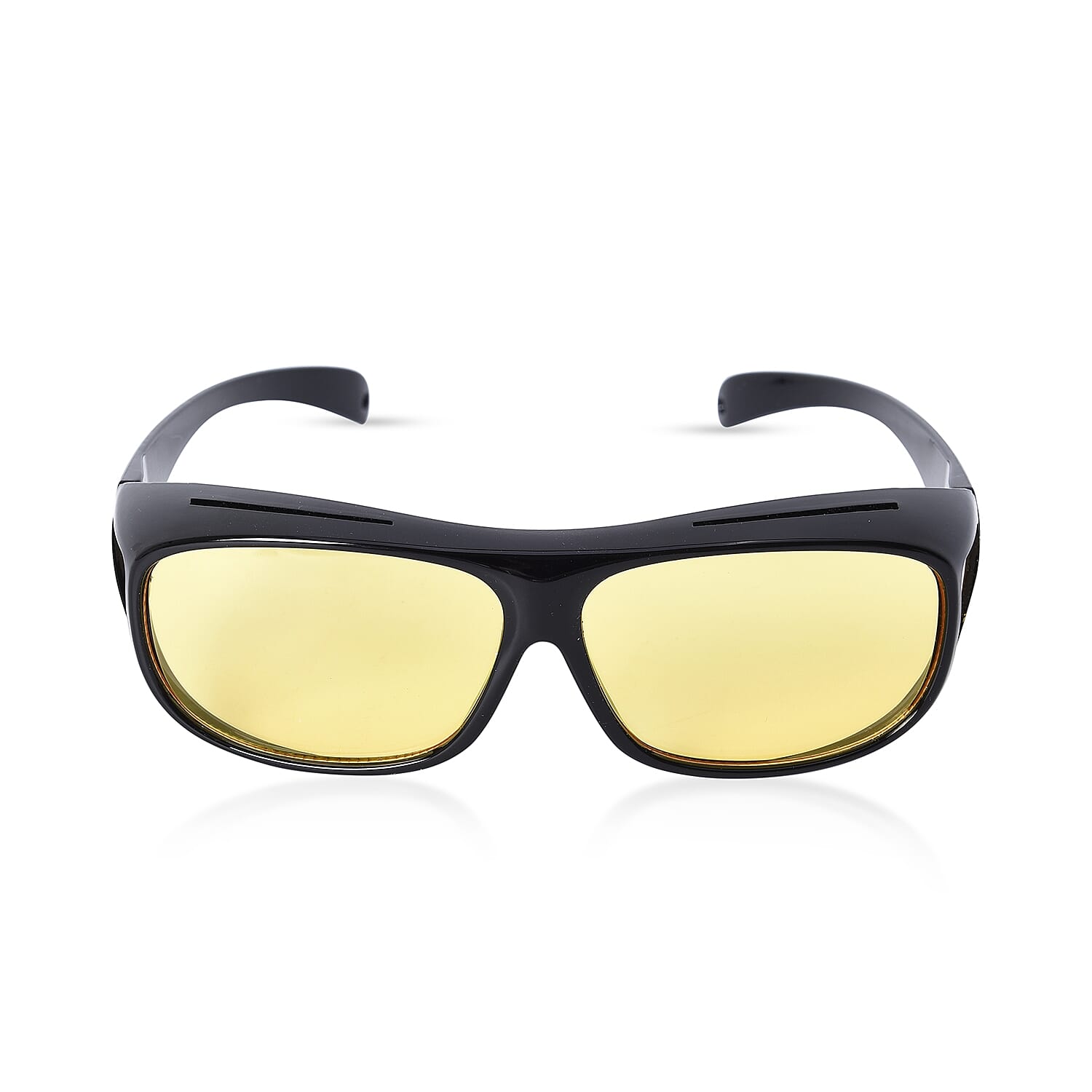 2-in-1 HD Visor Day and Night-Vision Glasses - Grey, Yellow and Black