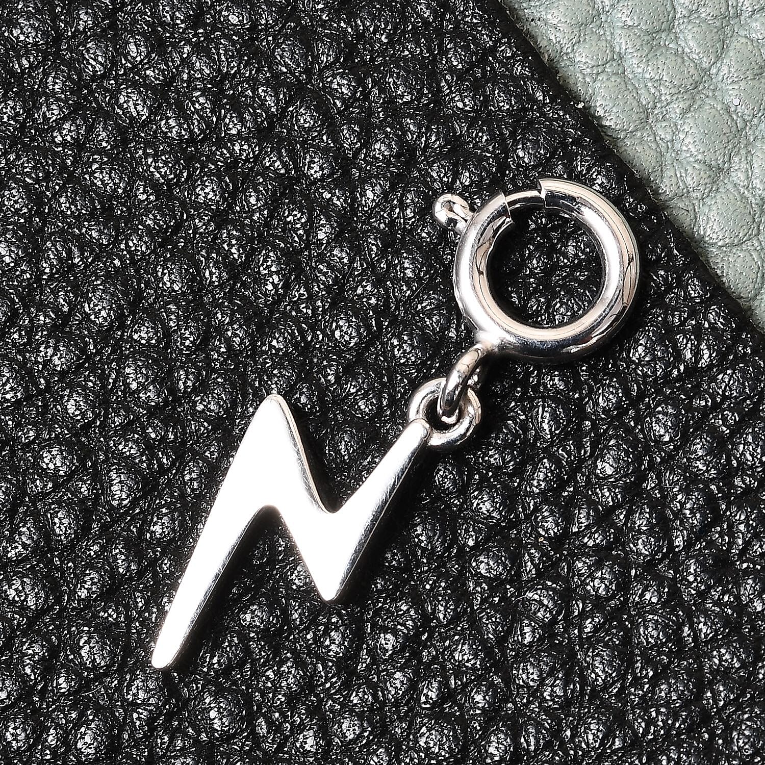 Sundays Child - Platinum Overlay Sterling Silver Lightning Charm