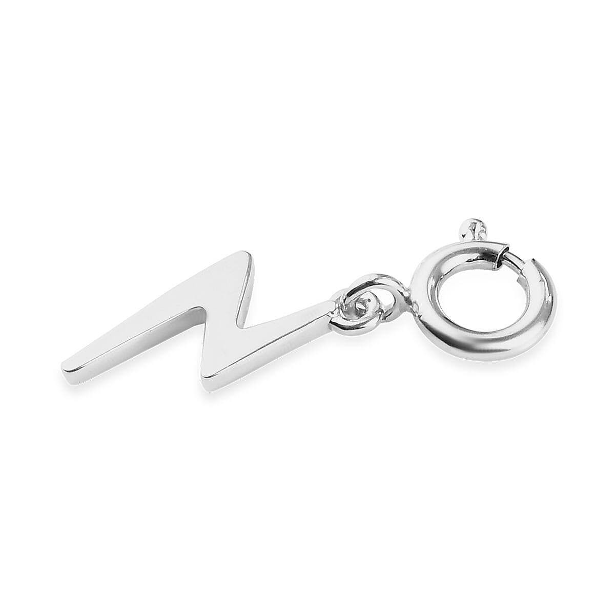 Sundays Child - Platinum Overlay Sterling Silver Lightning Charm