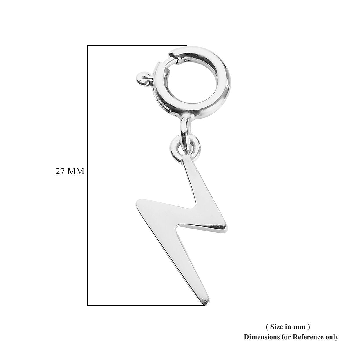 Sundays Child - Platinum Overlay Sterling Silver Lightning Charm
