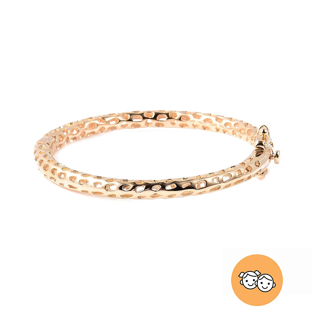 RACHEL GALLEY Yellow Gold Overlay Sterling Silver Allegro Kids Bangle (Size 4.95)