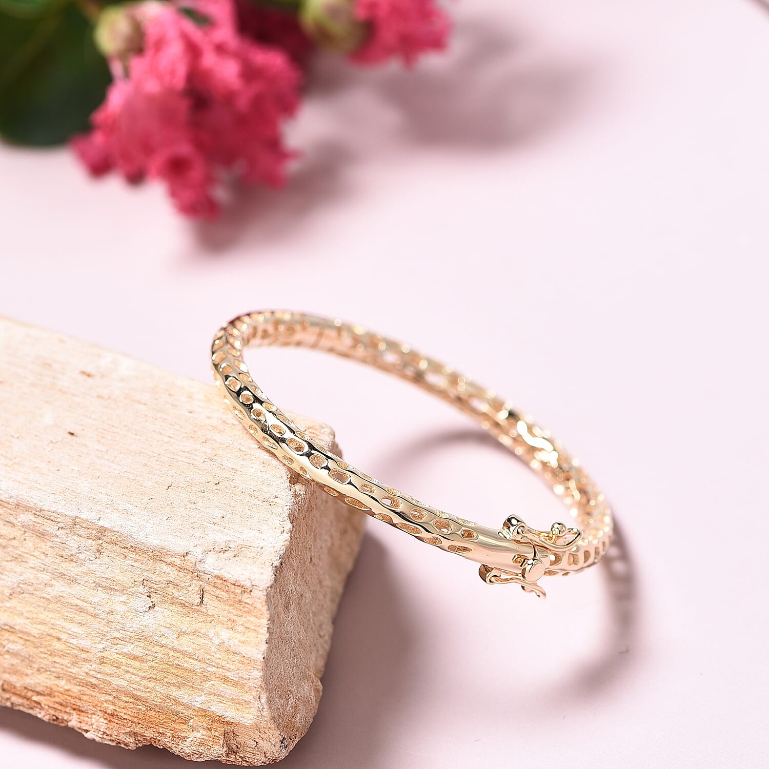 RACHEL GALLEY Yellow Gold Overlay Sterling Silver Allegro Kids Bangle (Size 4.95)