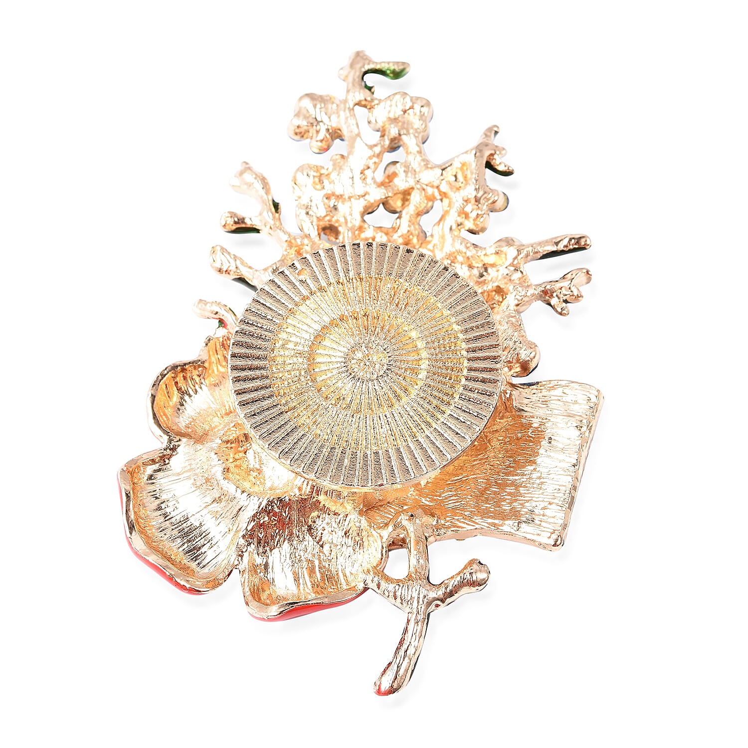 TJC  Design Multi Colour Austrian Crystal Enamelled  Brooch