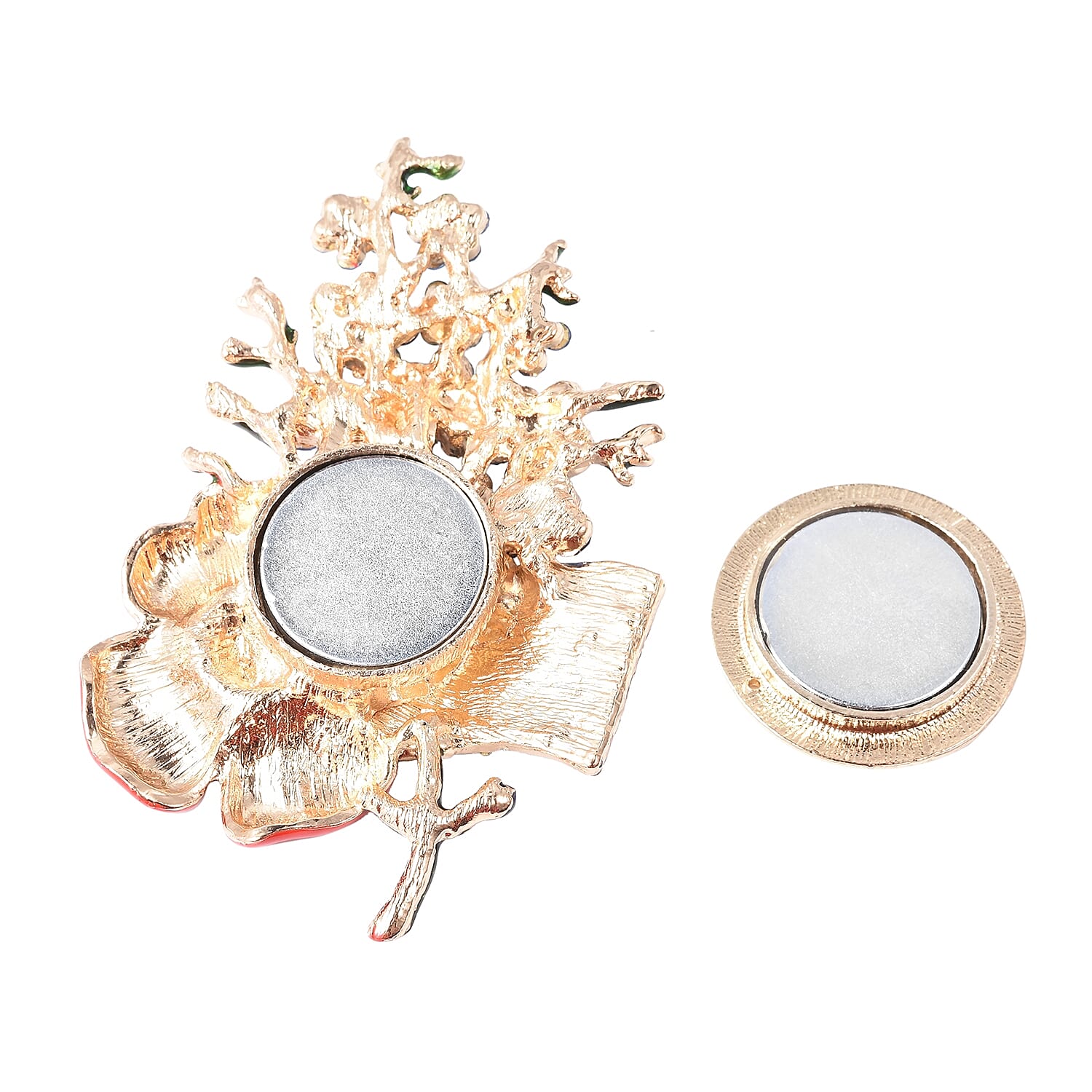 TJC  Design Multi Colour Austrian Crystal Enamelled  Brooch