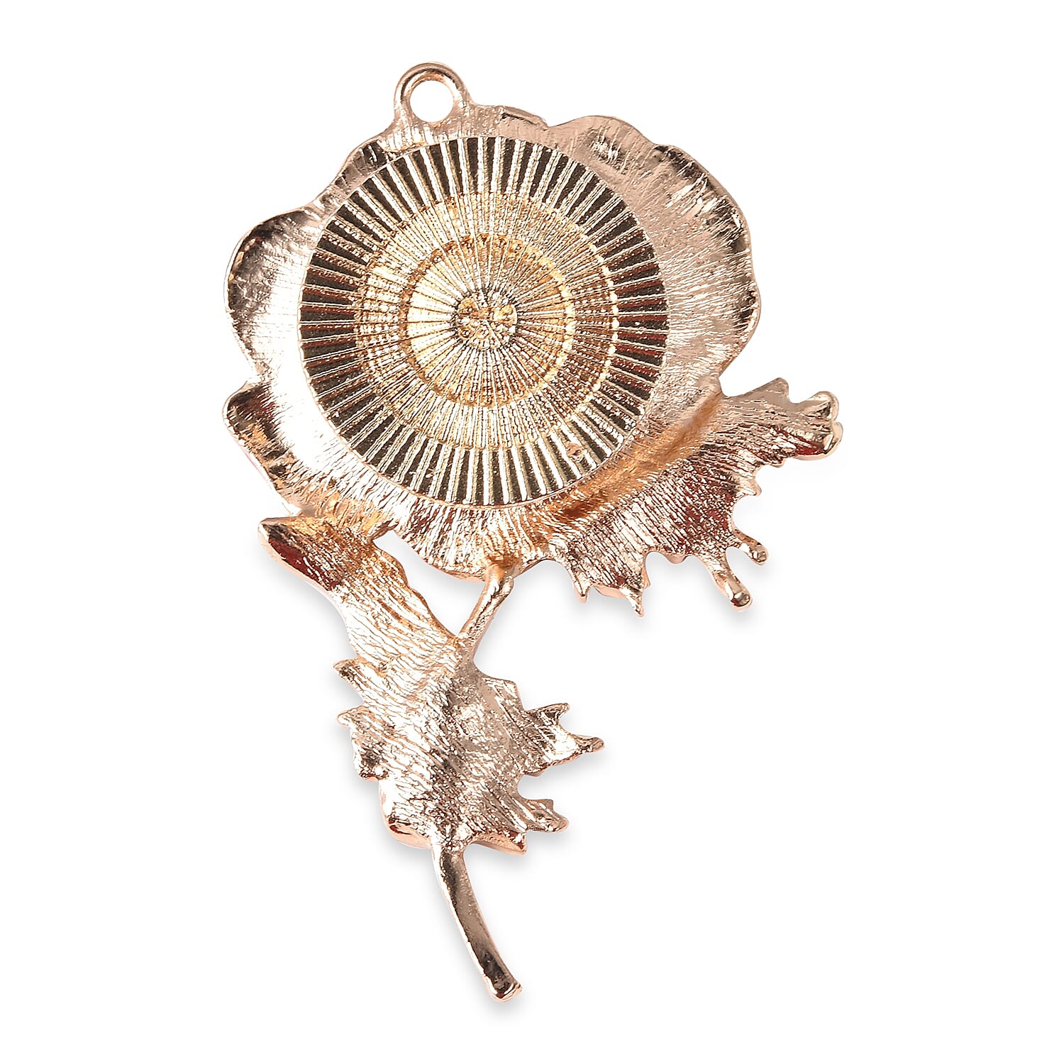 TJC  Design - White Austrian Crystal Enamelled  2-in-1 Brooch and Pendant with Chain (Size 24) in Gold Tone