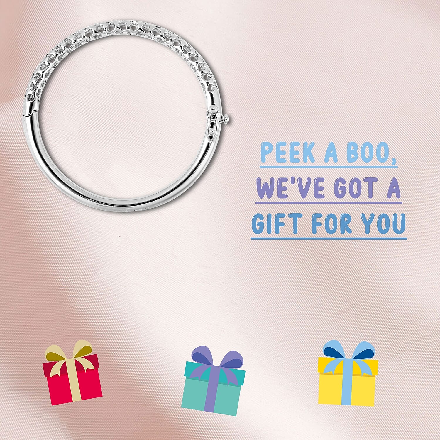 RACHEL GALLEY Rhodium Overlay Sterling Silver Allegro Kids Bangle (Size 4.95), Silver wt 11.95 Gms