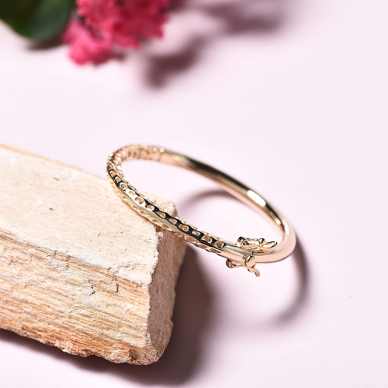 RACHEL GALLEY Yellow Gold Overlay Sterling Silver Allegro Kids Bangle (Size 4.95), Silver wt 11.95 Gms